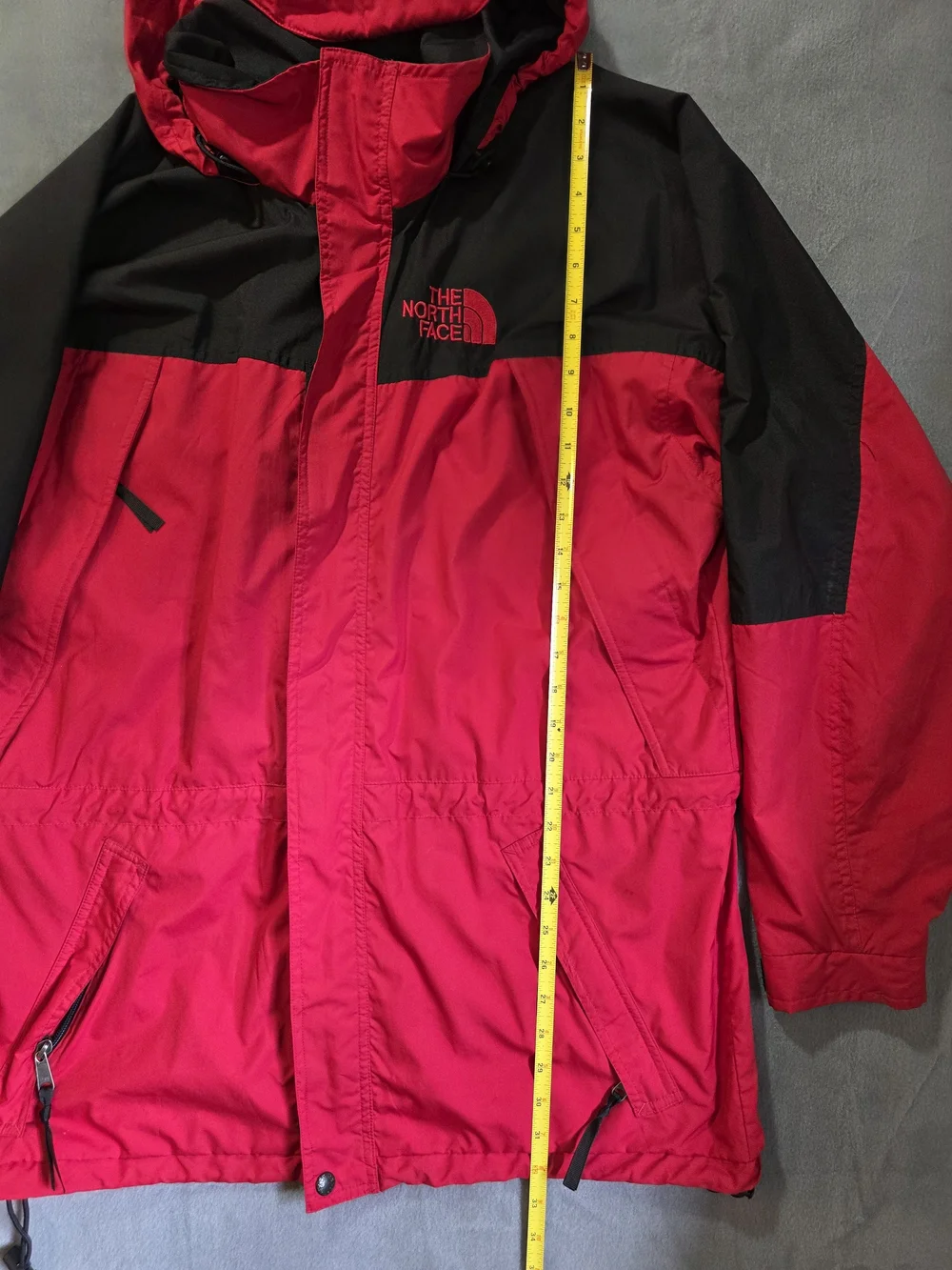 The North Face Men’s Two-Tone Red and Black Waterproof Jacket